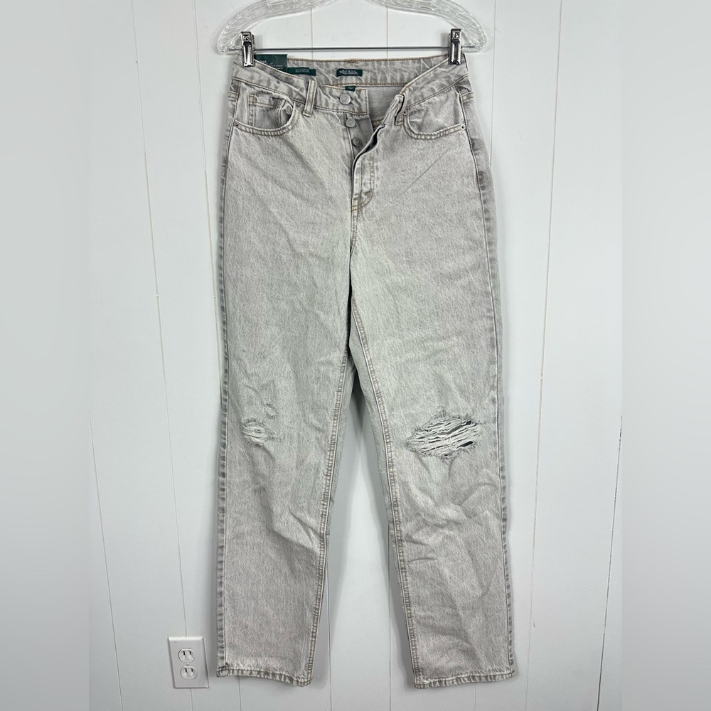 NWT Wild Fable Sz 6/32” High Rise Straight Jeans Distressed Button Fly Juniors - Picture 1 of 11